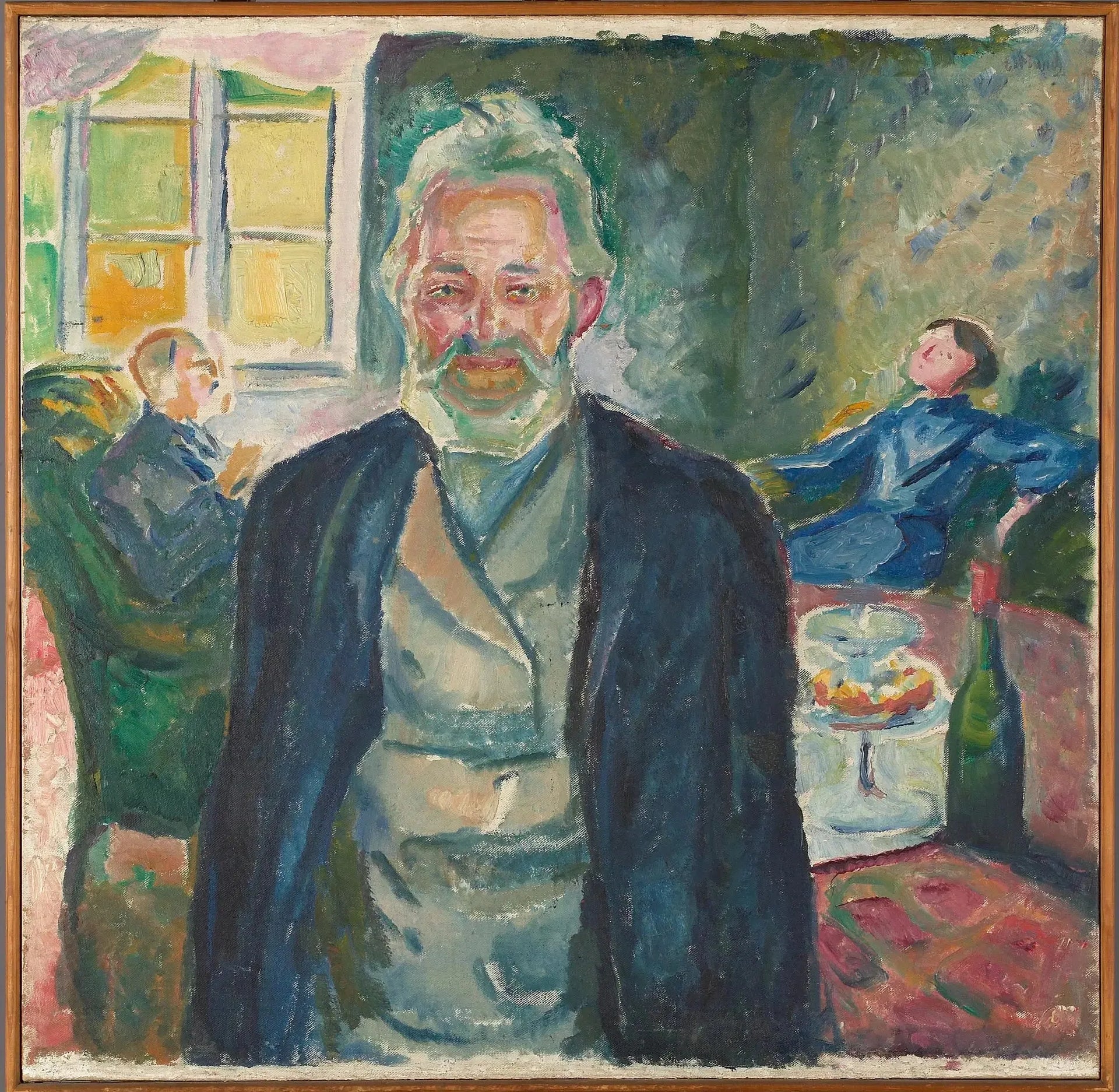 Vieil Homme en intérieur - Edvard Munch image 1 copie de tableau peinte à la main
