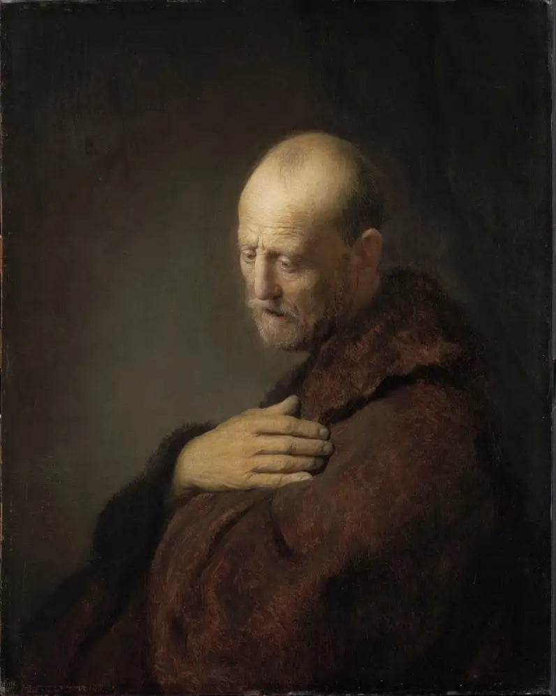 Vieil homme en prière - Rembrandt