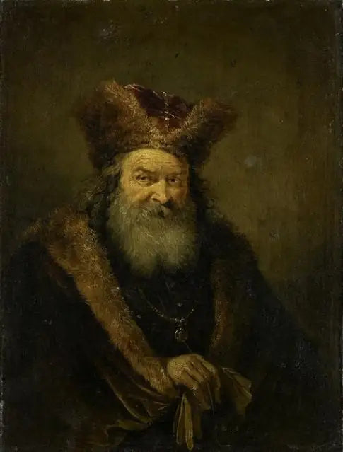 Vieillard à toque de fourrure - David Teniers le Jeune image 1 copie peinte à la main à l’huile
