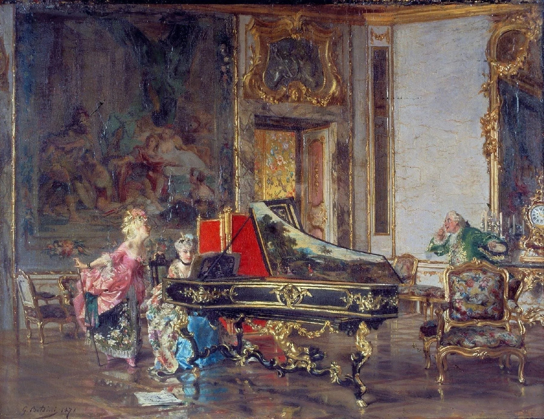 Vieille chanson (I) - Giovanni Boldini image 1 reproduction d’œuvre d’art à l’huile