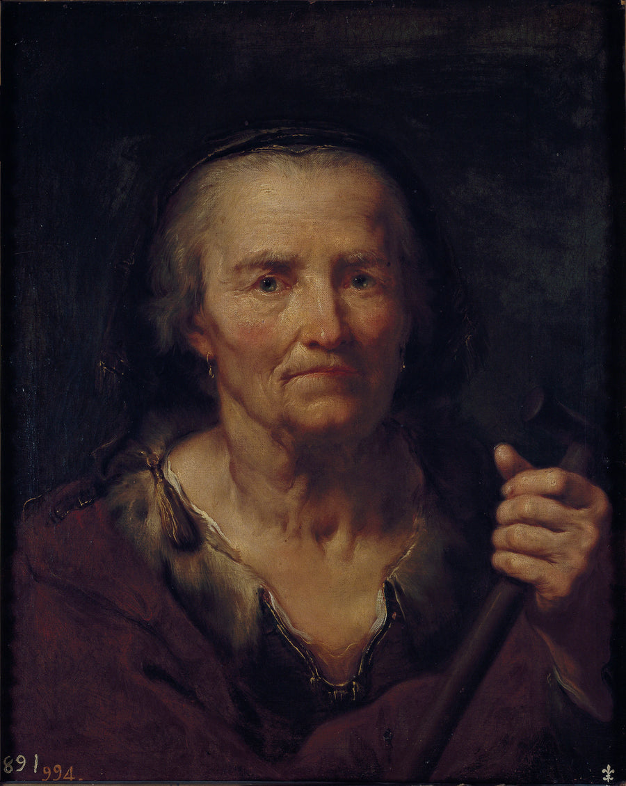 Vieille dame avec une béquille - Giuseppe Nogari