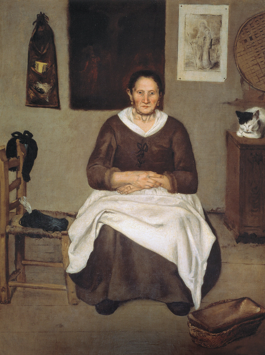 Vieille femme assise - Antonio de Puga