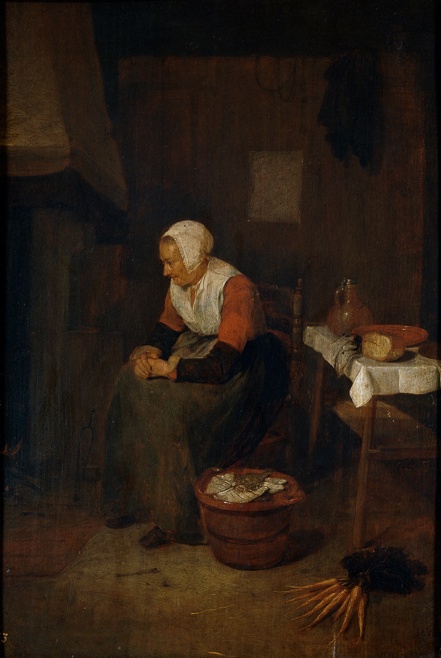 Vieille Femme près du feu - Quirijn van Brekelenkam