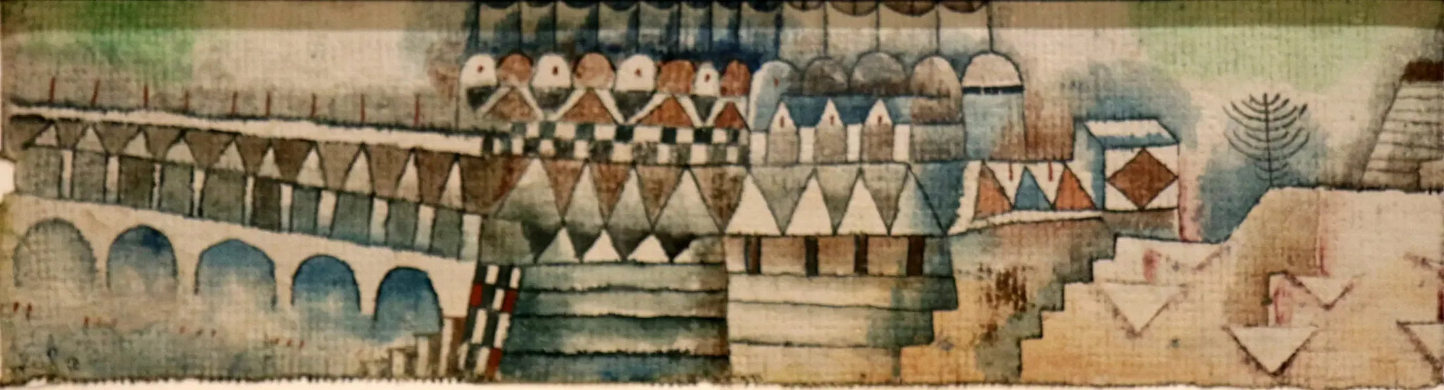 Vieille ville et pont - Paul Klee image 1 tableau peint à l’huile sur toile