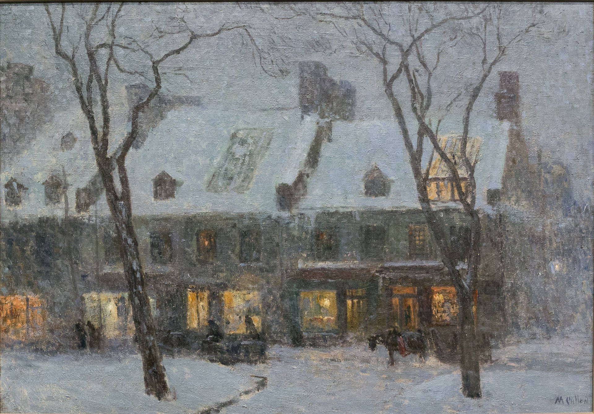Vieilles maisons à Montréal - Maurice Galbraith Cullen image 1 reproduction de peinture à l’huile
