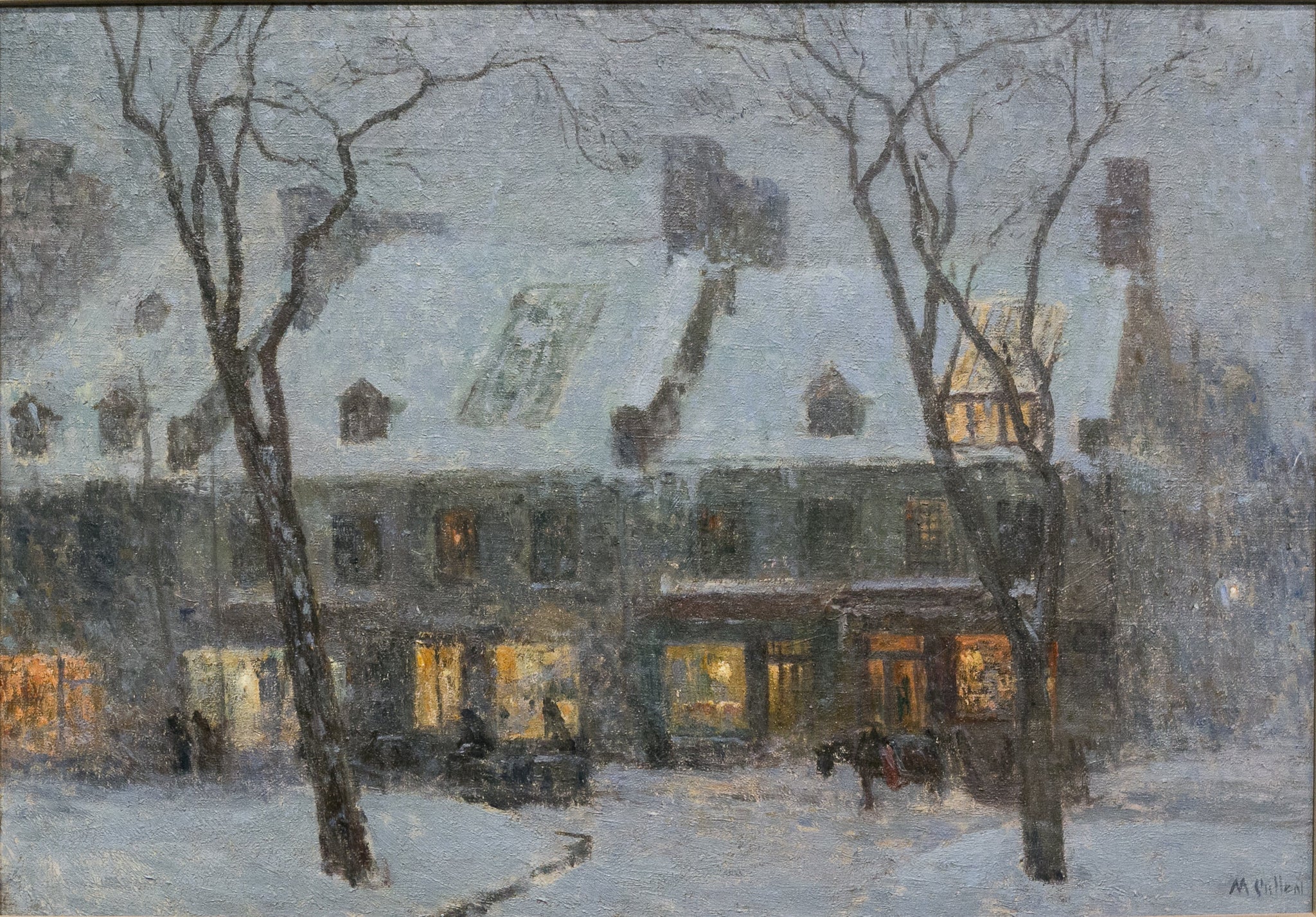 Vieilles maisons à Montréal - Maurice Galbraith Cullen image 1 reproduction de peinture à l’huile