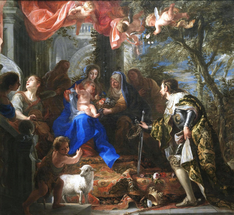 Vierge à l'Enfant adoré par Saint Louis, Roi de France - Claudio Coello