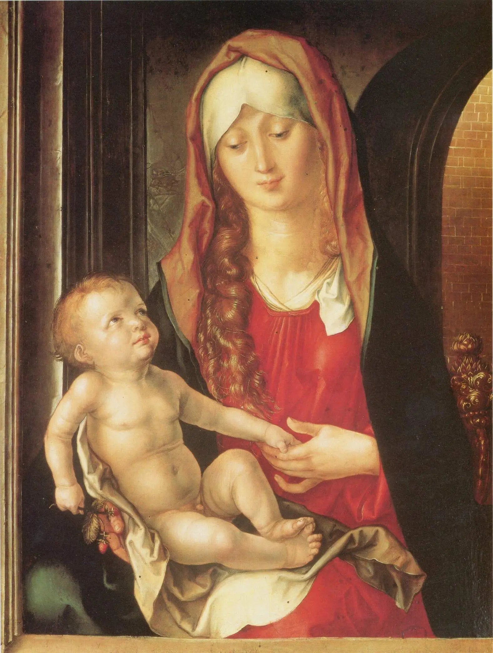 Vierge à l'enfant - Albrecht Dürer image 1 copie peinte à la main à l’huile