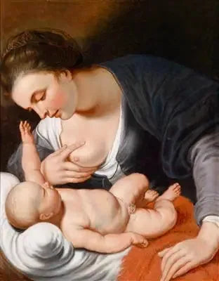 Vierge à l'Enfant allaitant, après 1630 - Peter Paul Rubens image 1 reproduction artisanale de tableau