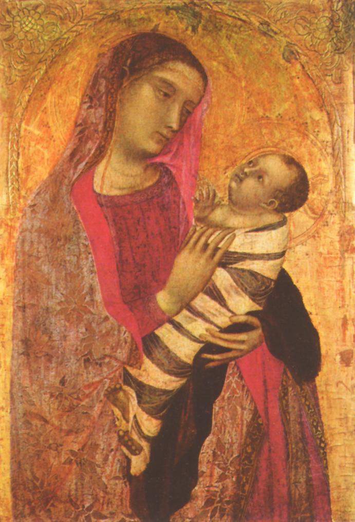 Vierge à l'Enfant - Ambrogio Lorenzetti image 1 reproduction réalisée par Alpha Reproduction