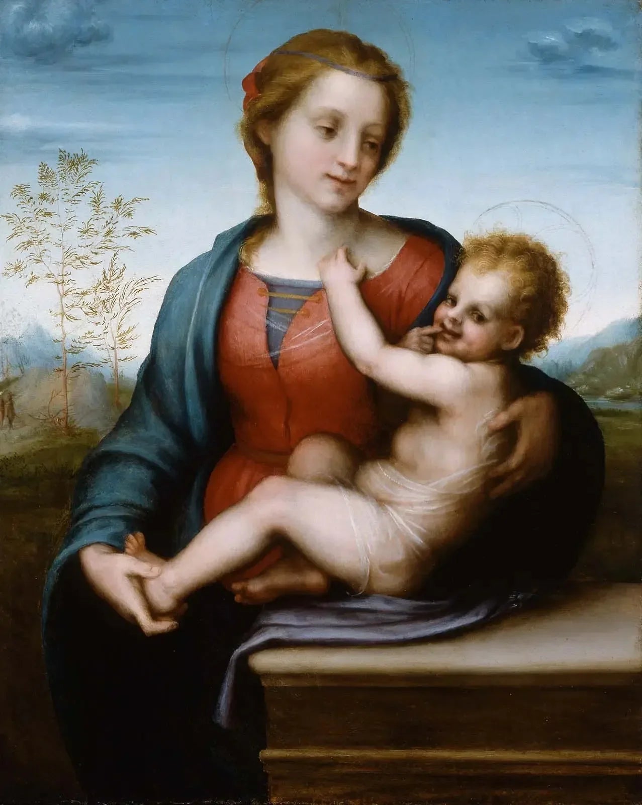 Vierge à l'Enfant - Andrea del Sarto image 1 reproduction artisanale de tableau