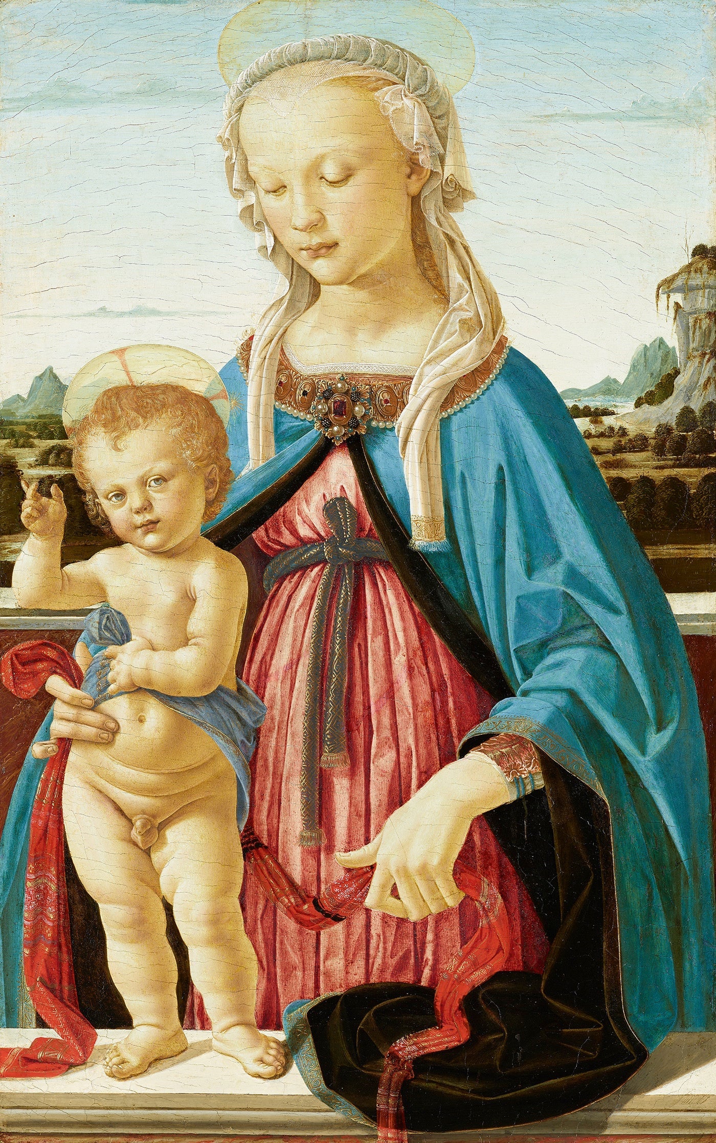 Vierge à l'enfant - Andrea del Verrocchio image 1 reproduction artisanale de tableau