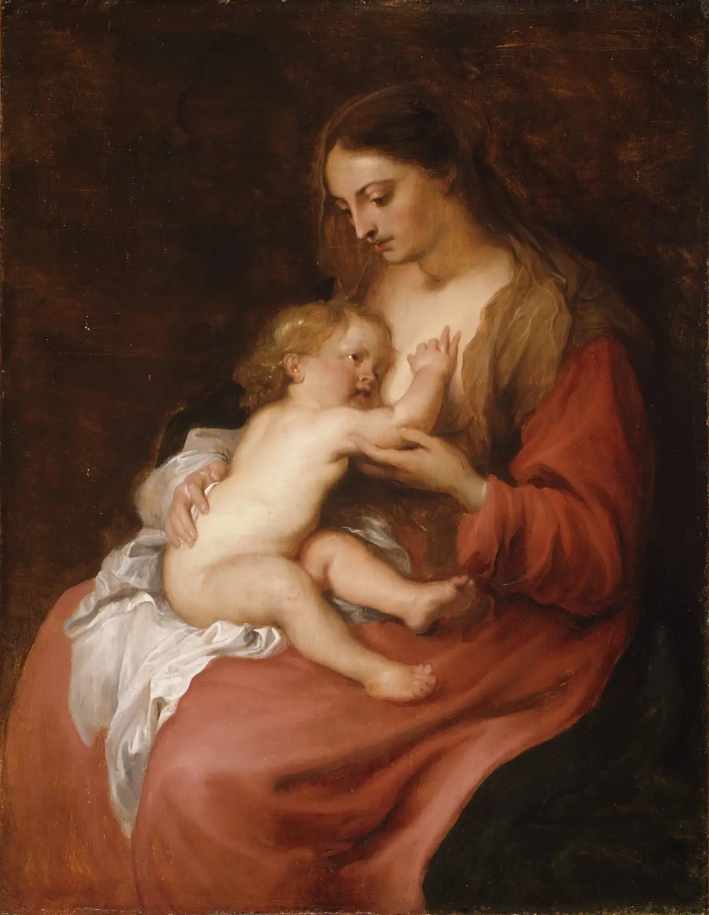 Vierge à l'Enfant - Antoine van Dyck image 1 reproduction d’œuvre d’art à l’huile