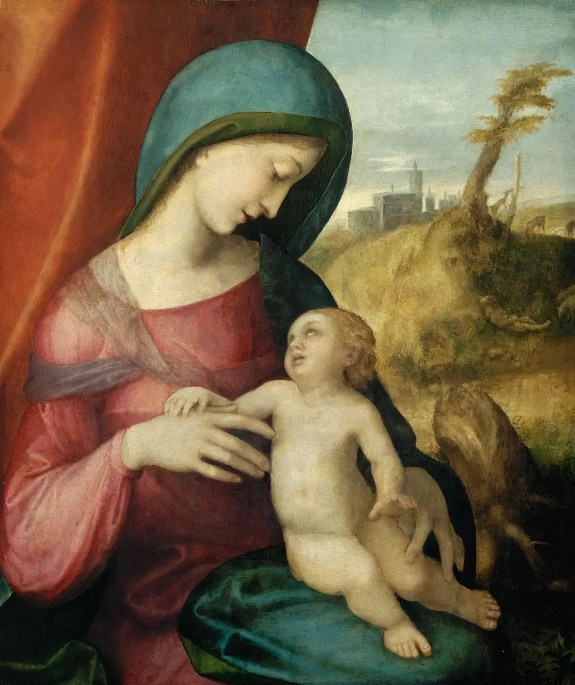 Vierge à l'Enfant - Antonio da Correggio image 1 tableau peint à l’huile sur toile