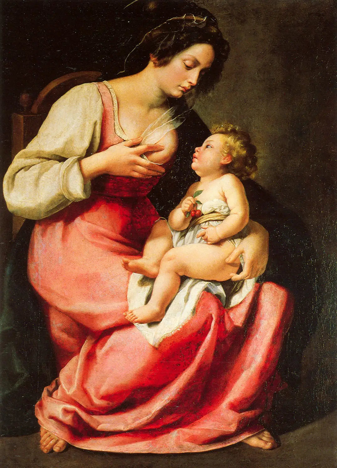Vierge à l'enfant - Artemisia Gentileschi image 1 copie peinte à la main à l’huile