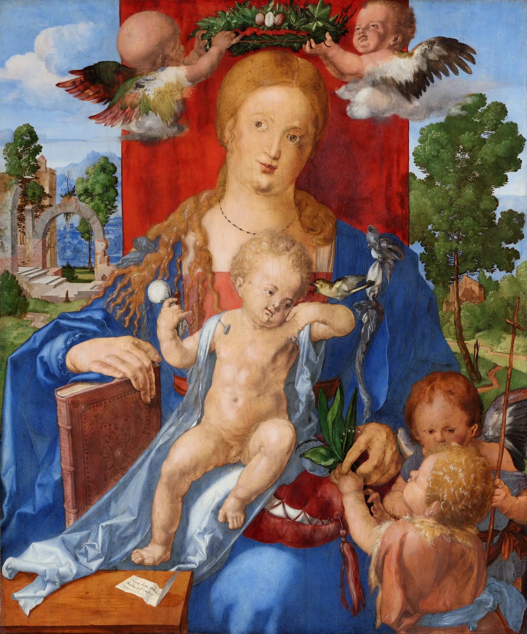 Vierge à l'Enfant au tarin - Albrecht Dürer image 1 reproduction réalisée par Alpha Reproduction