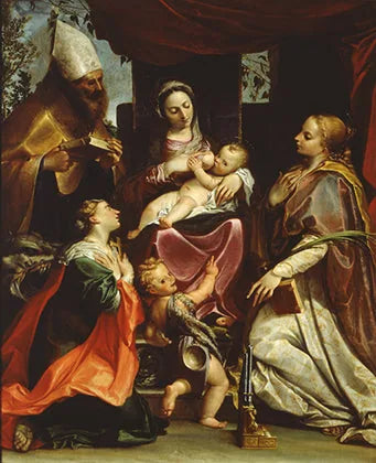 Vierge à l'Enfant avec des saints - Agostino Carracci