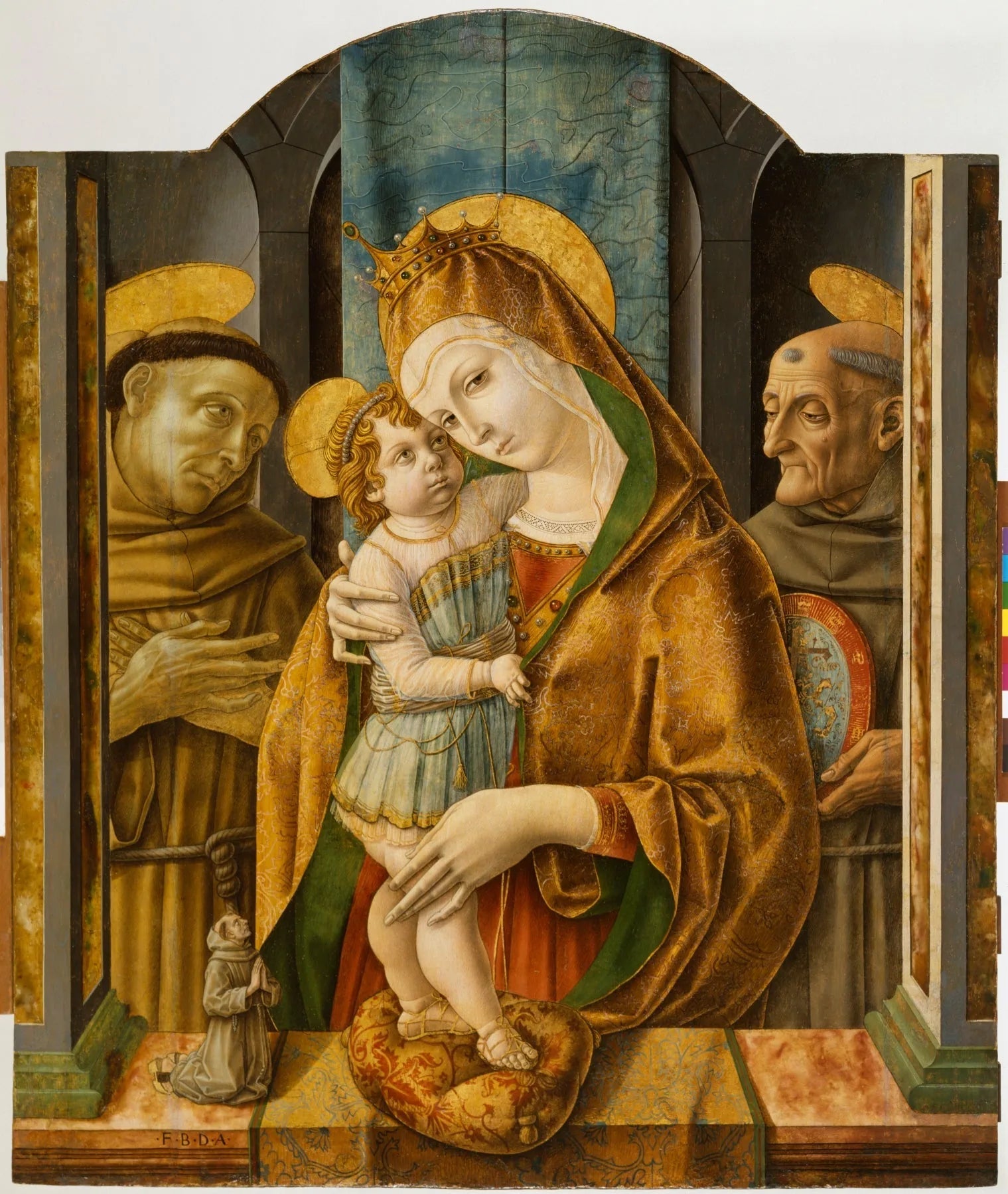 Vierge à l'Enfant avec des saints et un donateur - Carlo Crivelli image 1 copie de tableau peinte à la main