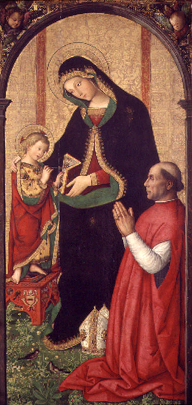 Vierge à l'Enfant avec l'Évêque - Pinturicchio image 1 copie peinte à la main à l’huile