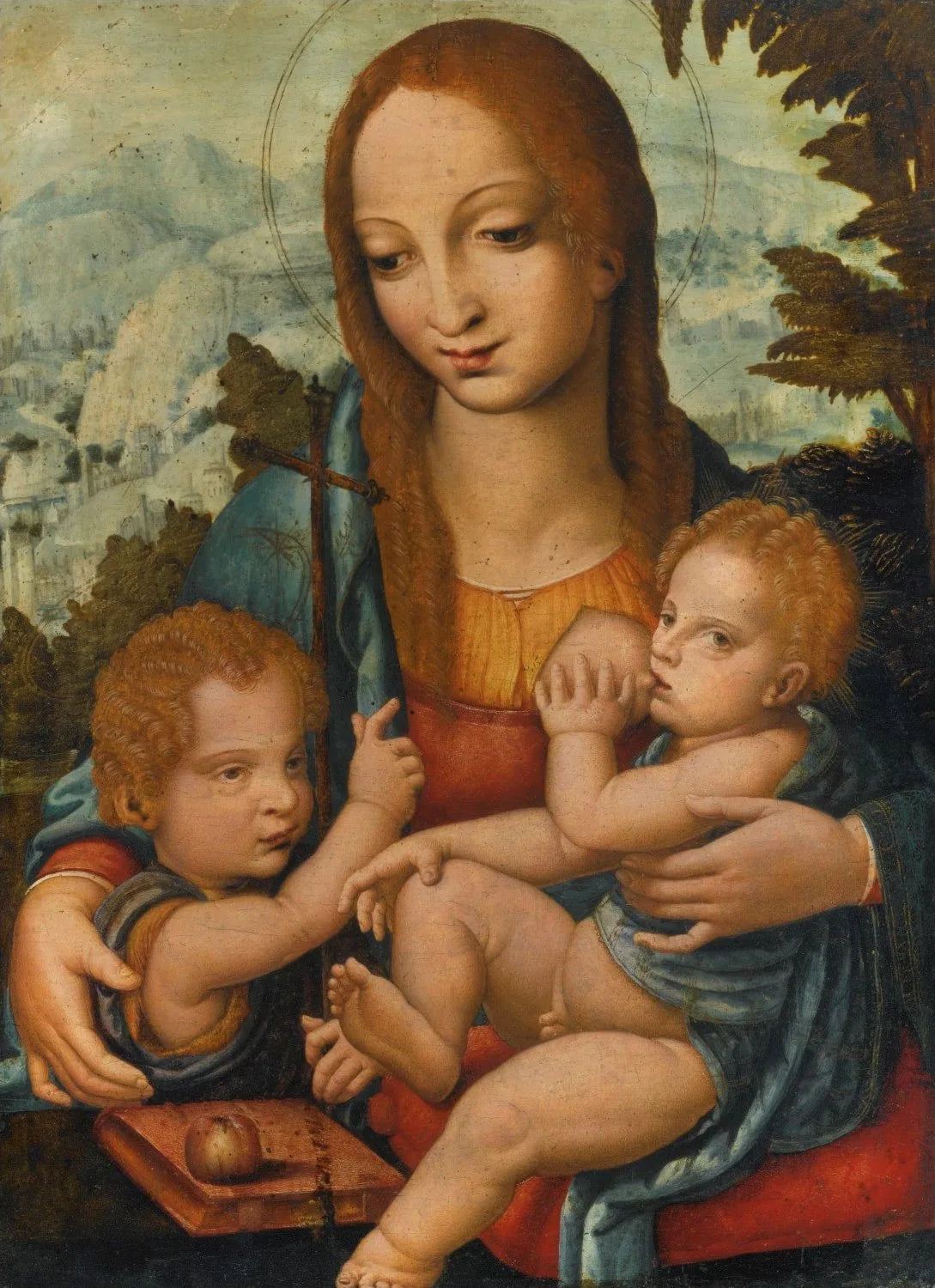 Vierge à l'Enfant avec ... - Hernando de los Llanos image 1 reproduction d’œuvre d’art à l’huile