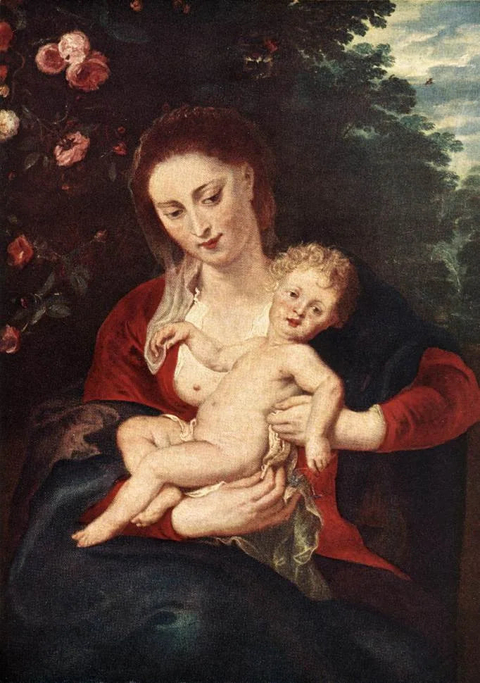 Vierge à l'Enfant avec pervenche - Jan Brueghel l'Ancien image 1 reproduction de peinture à l’huile