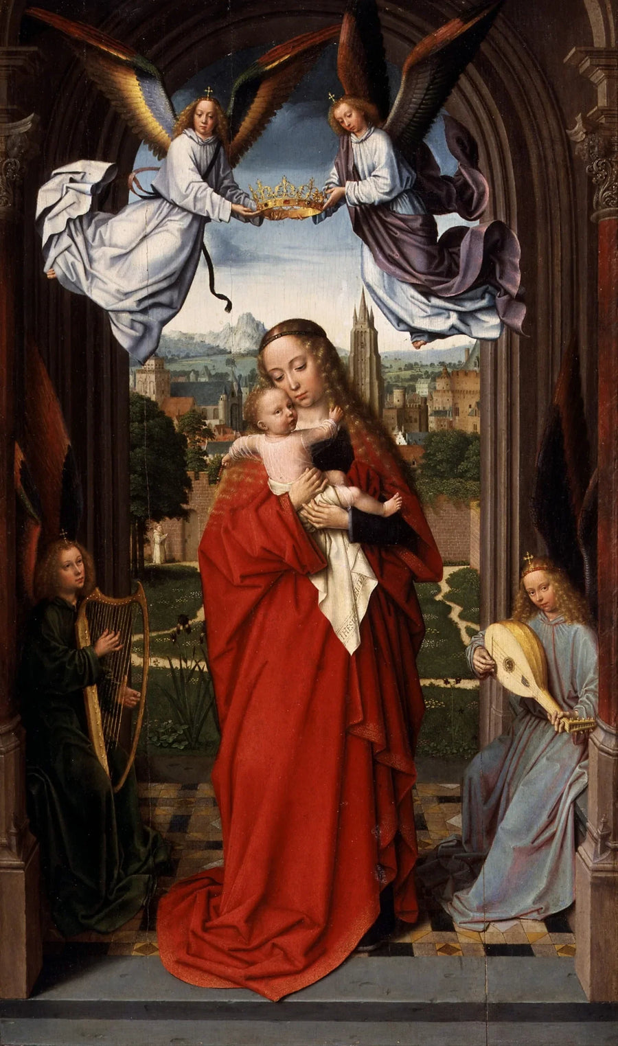 Vierge à l'Enfant avec quatre anges - Gérard David
