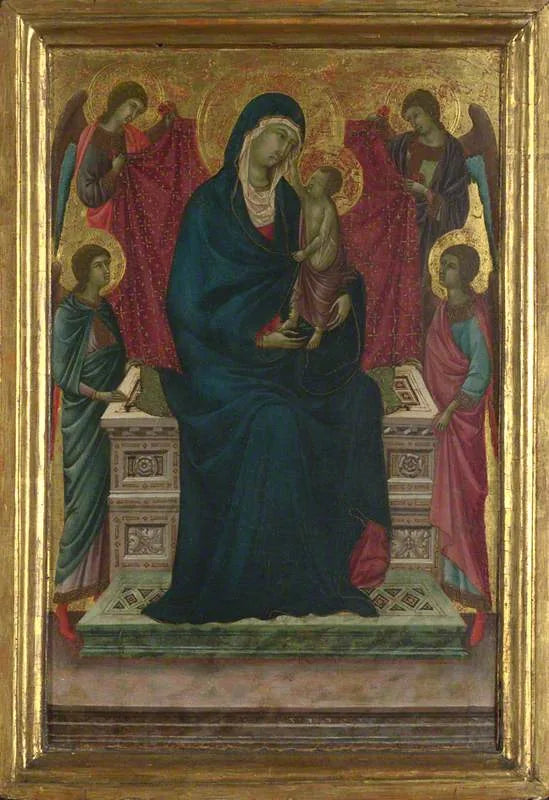 Vierge à l'Enfant avec quatre anges - Ugolino di Nerio image 1 copie peinte à la main à l’huile