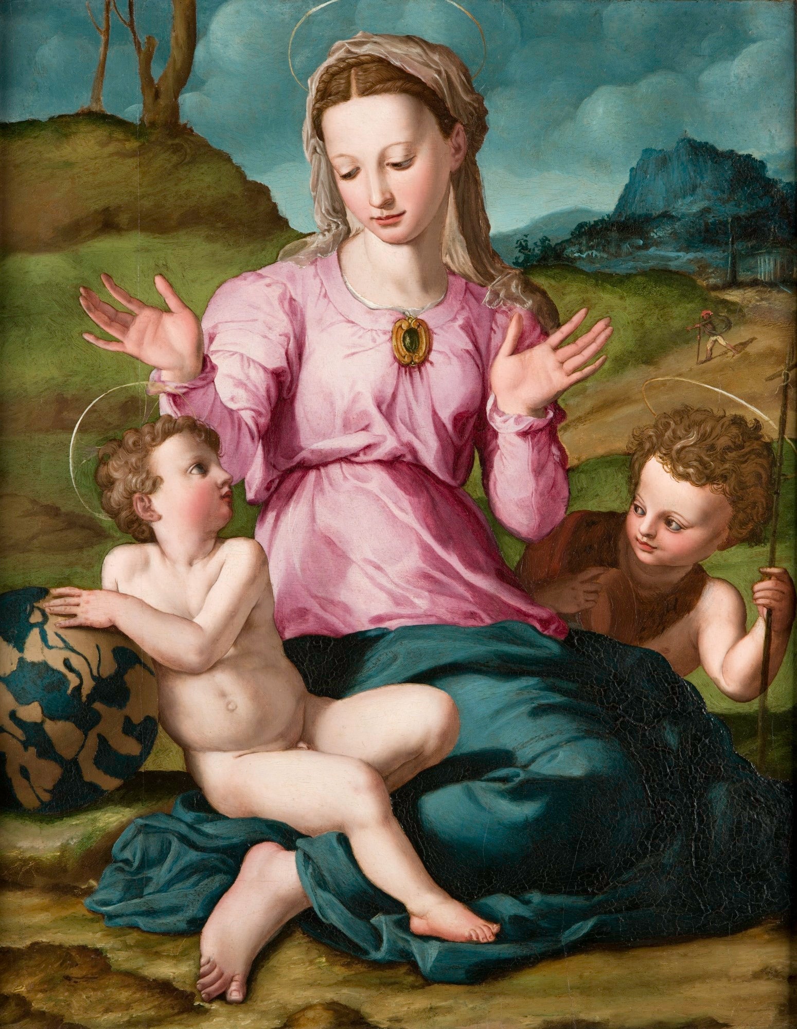 Vierge à l'Enfant avec saint Jean-Baptiste - Bronzino image 1 reproduction de peinture à l’huile