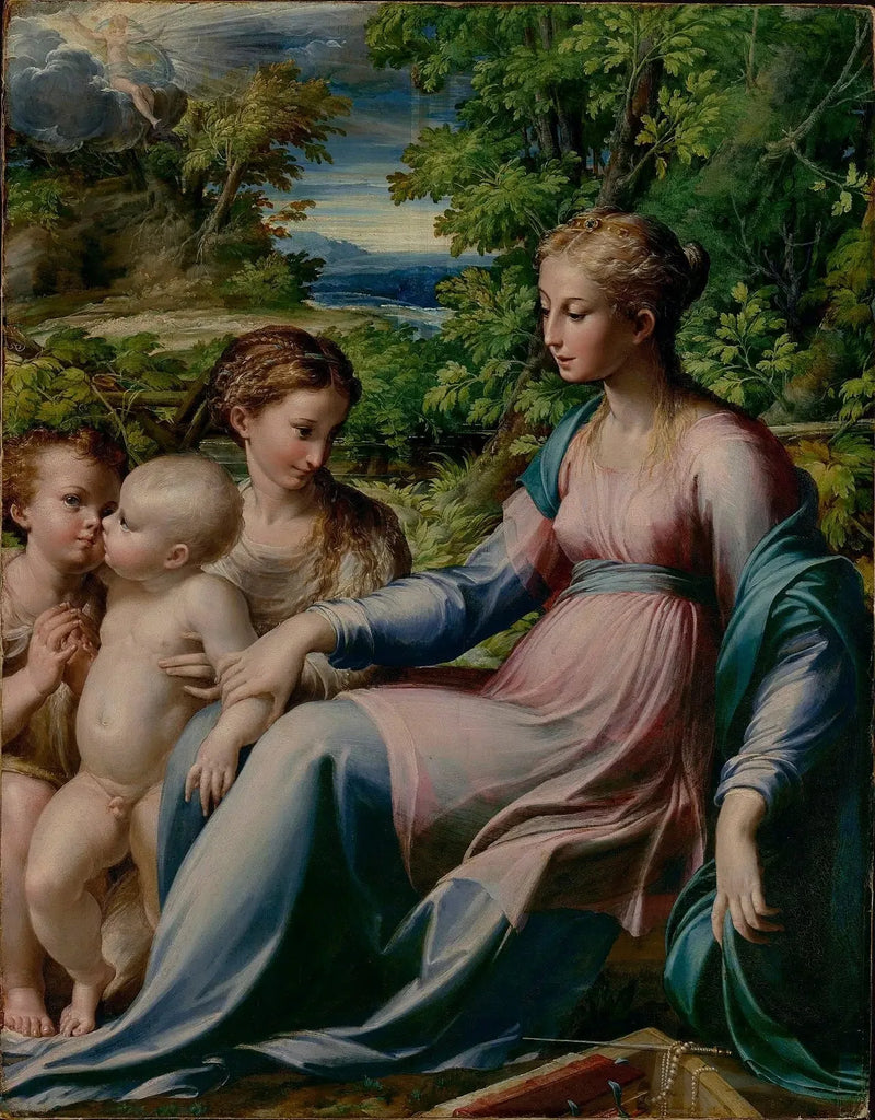 Vierge à l'Enfant avec saint Jean-Baptiste et Marie-Madeleine - Parmigianino