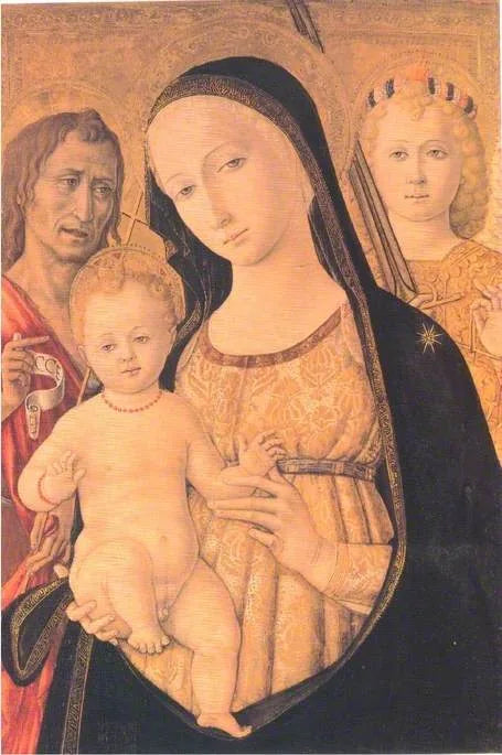 Vierge à l'Enfant avec saint Jean-Baptiste et saint Michel archange - Matteo di Giovanni