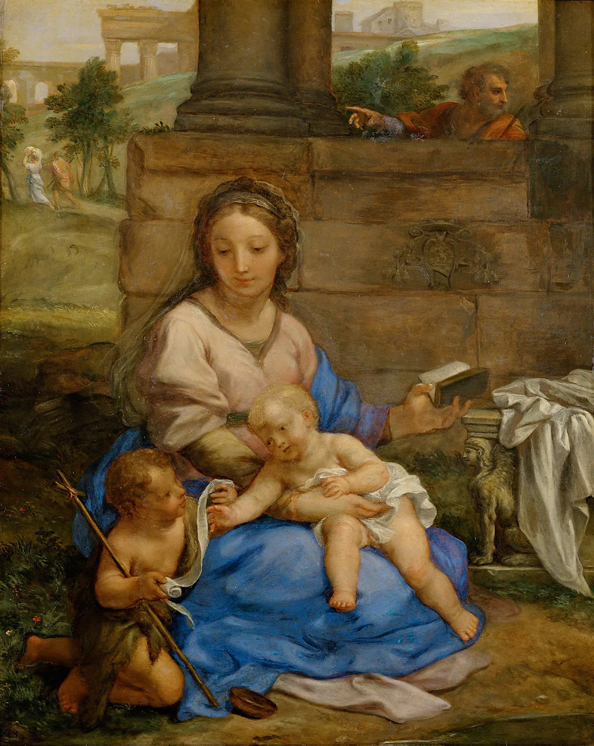 Vierge à l'Enfant avec saint Jean - Carlo Maratta image 1 copie de tableau peinte à la main