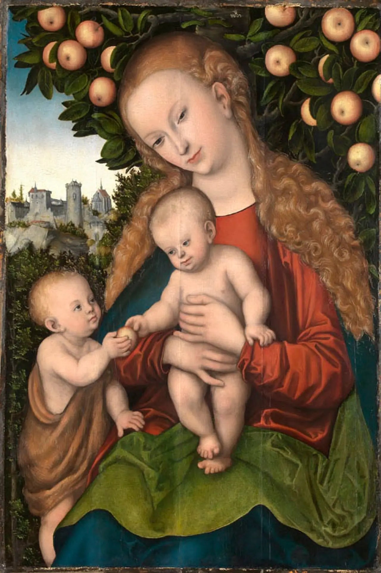 Vierge à l'Enfant avec Saint Jean - Lucas Cranach the Elder image 1 reproduction réalisée par Alpha Reproduction