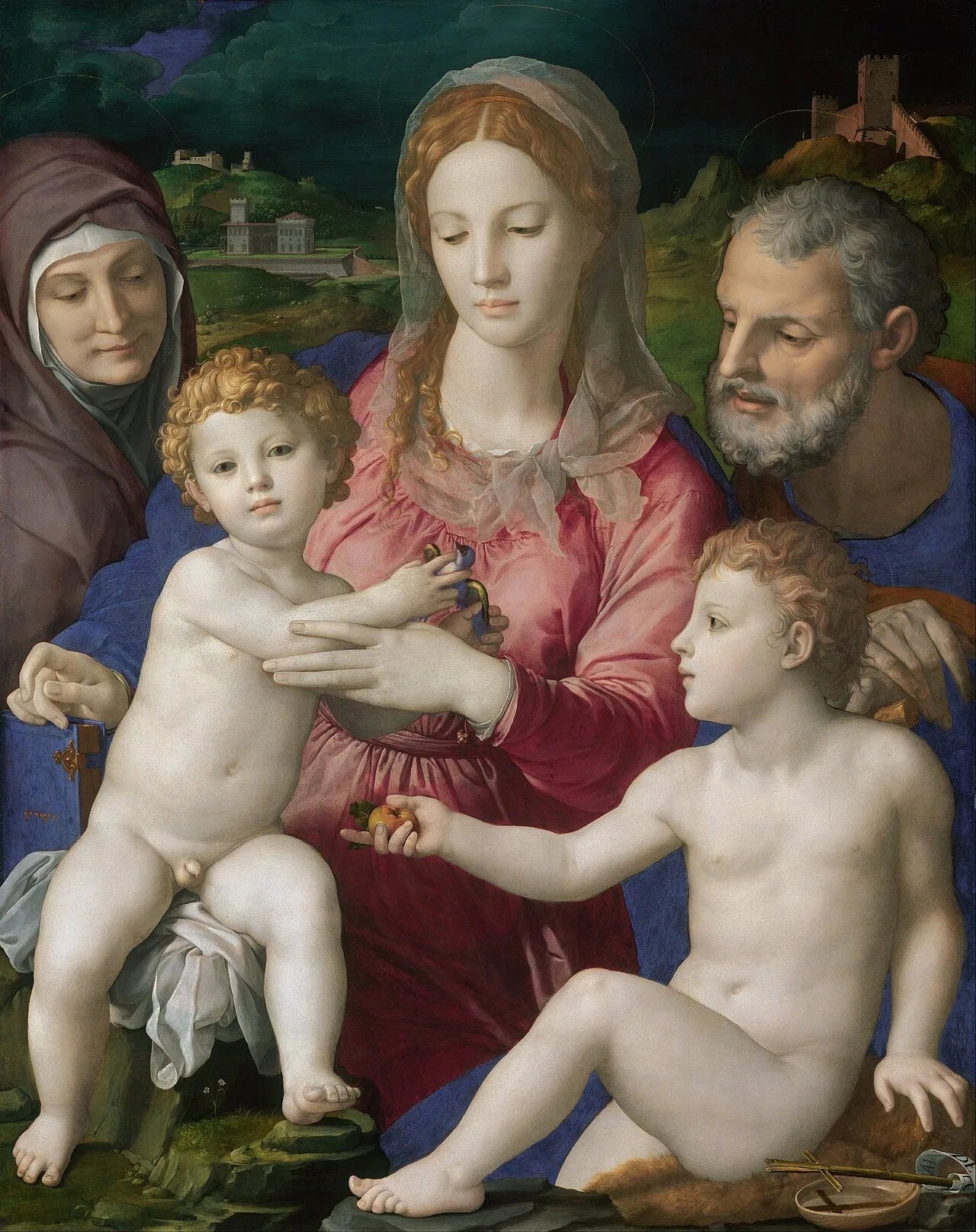 Vierge à l'Enfant avec sainte Anne - Bronzino image 1 copie de tableau peinte à la main