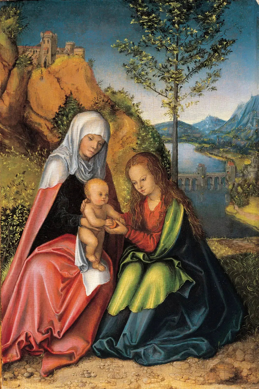 Vierge à l'Enfant avec sainte Anne - Lucas Cranach the Elder image 1 reproduction d’œuvre d’art à l’huile