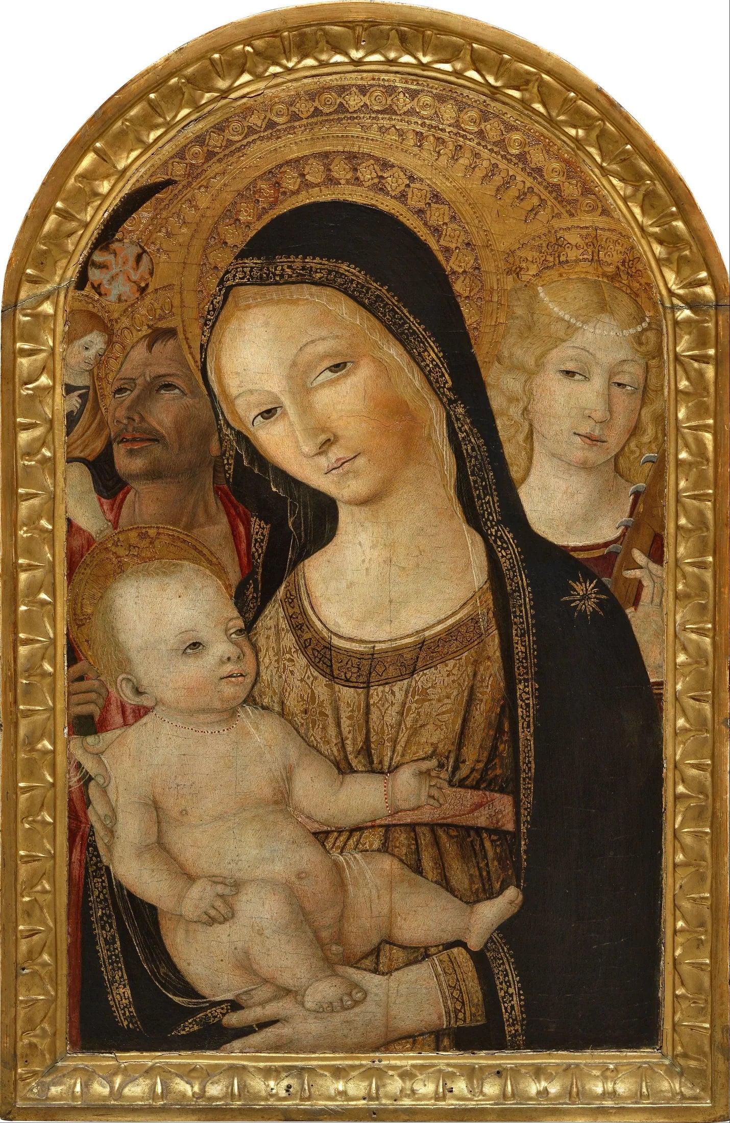 Vierge à l'Enfant avec sainte Catherine d'Alexandrie et saint Christophe - Matteo di Giovanni image 1 reproduction réalisée par Alpha Reproduction