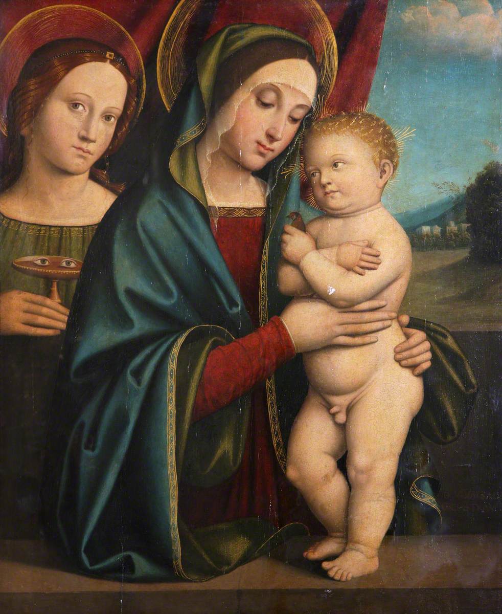 Vierge à l'Enfant avec sainte Lucie - Francesco Francia image 1 reproduction réalisée par Alpha Reproduction