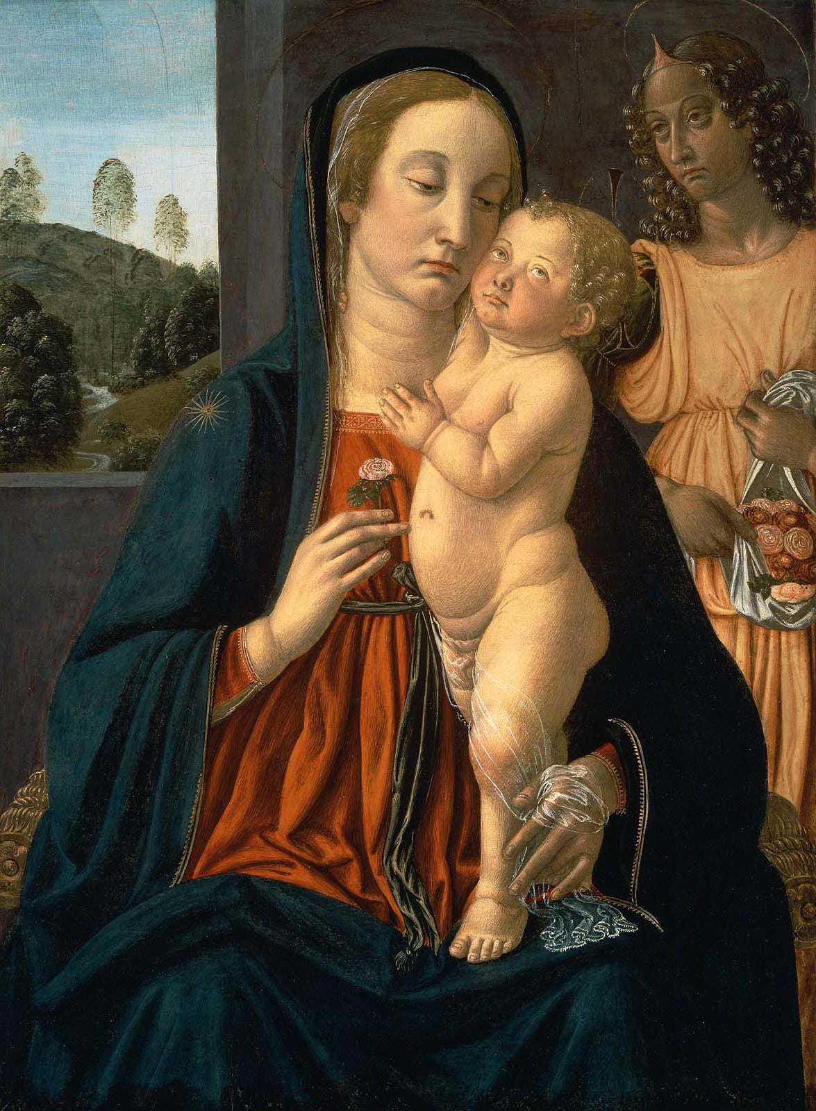 Vierge à l'Enfant avec un ange - Cosimo Rosselli image 1 reproduction réalisée par Alpha Reproduction
