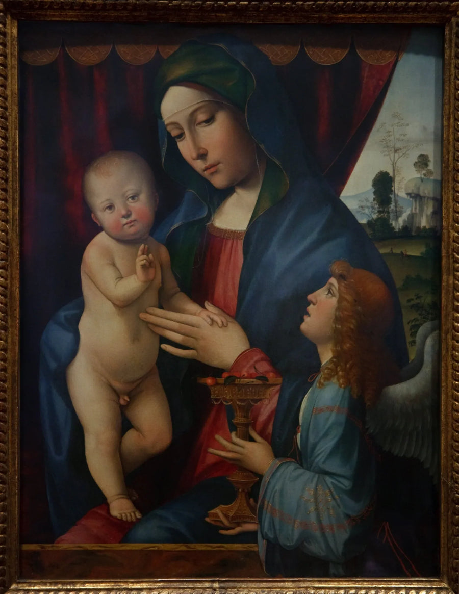 Vierge à l'Enfant avec un ange - Francesco Francia