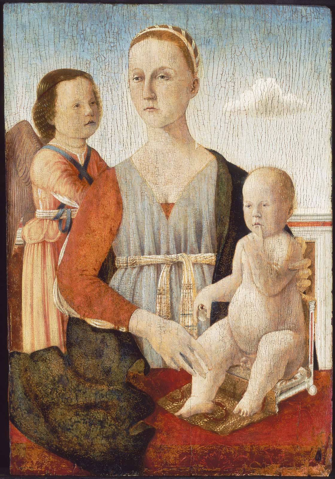 Vierge à l'Enfant avec un ange - Luca Signorelli image 1 copie peinte à la main à l’huile