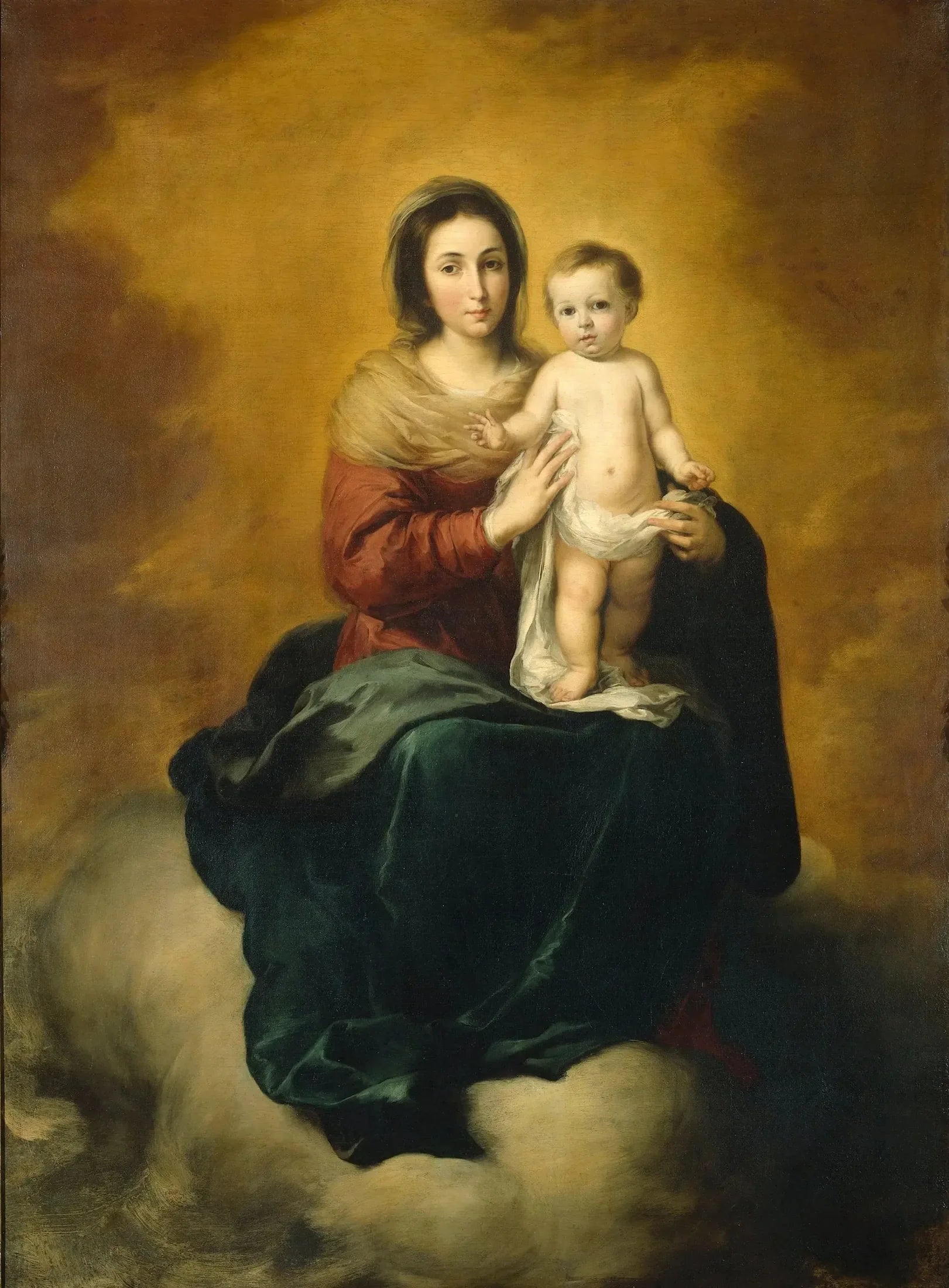 Vierge à l'Enfant. - Bartolomé Esteban Murillo image 1 copie de tableau peinte à la main