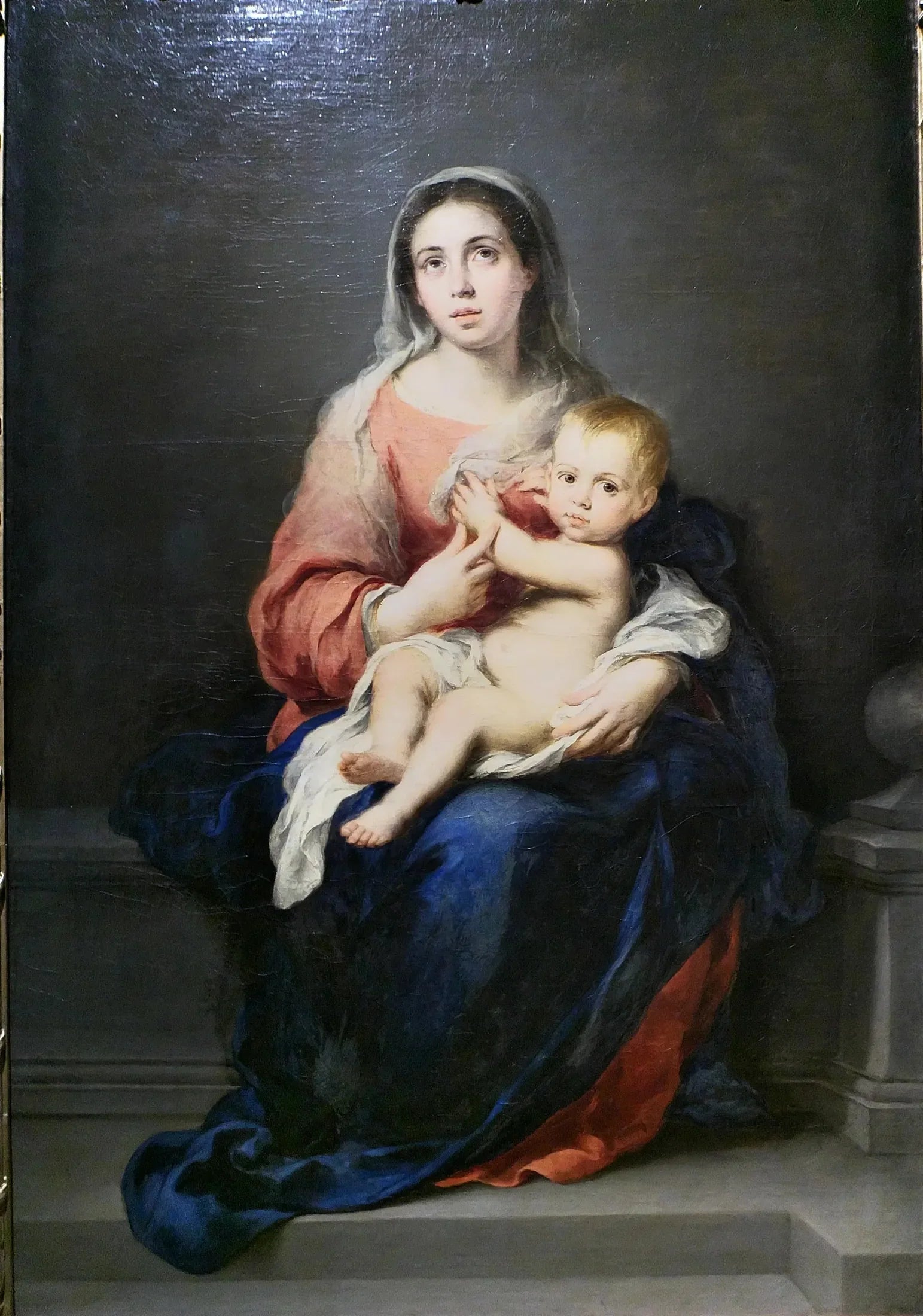 Vierge à l'Enfant - Bartolomé Esteban Murillo image 1 tableau peint à l’huile sur toile