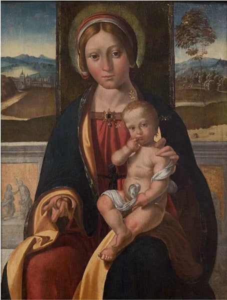 Vierge à l'Enfant. - Benvenuto Tisi image 1 reproduction artisanale de tableau