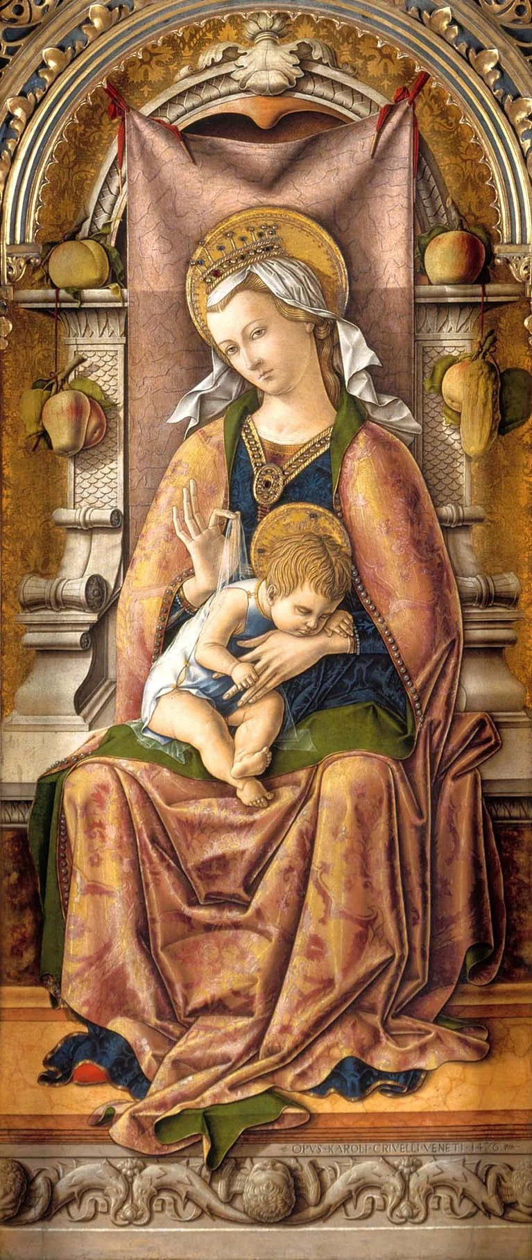 Vierge à l'Enfant - Carlo Crivelli image 1 copie peinte à la main à l’huile