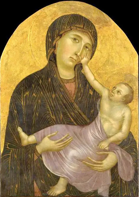 Vierge à l'Enfant - Cimabue image 1 reproduction artisanale de tableau