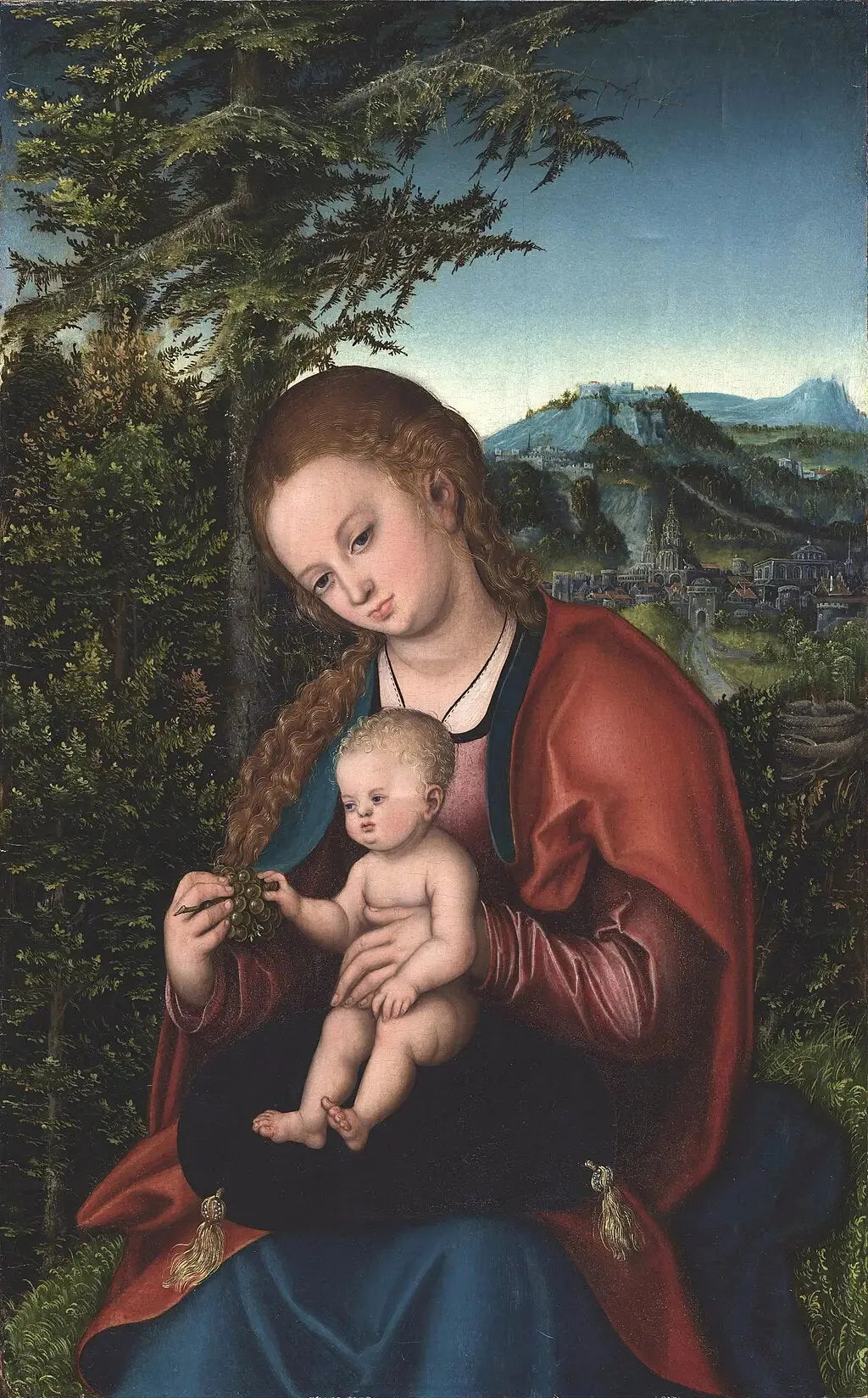 Vierge à l'Enfant dans un paysage - Lucas Cranach the Elder image 1 reproduction réalisée par Alpha Reproduction