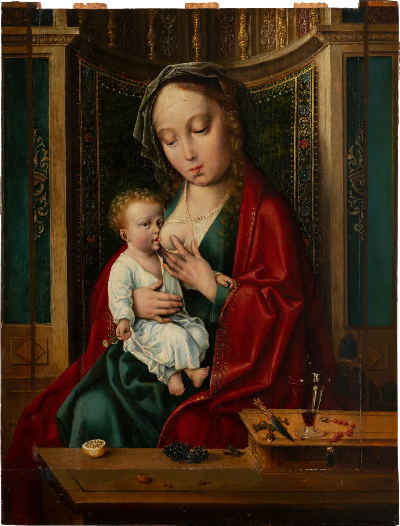 Vierge à l'Enfant dans une niche - Joos van Cleve image 1 reproduction de peinture à l’huile