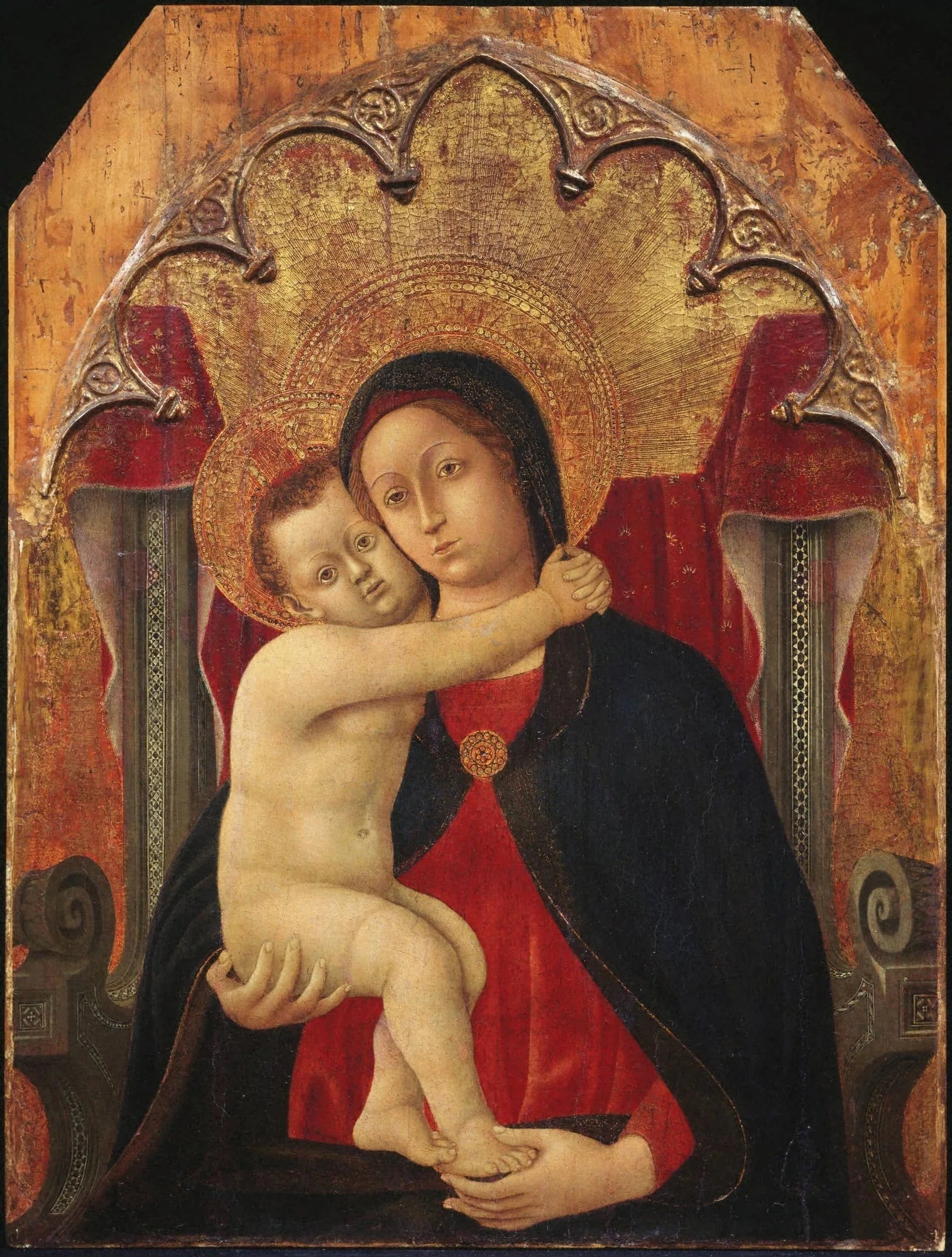 Vierge à l'Enfant - Domenico di Bartolo image 1 reproduction artisanale de tableau
