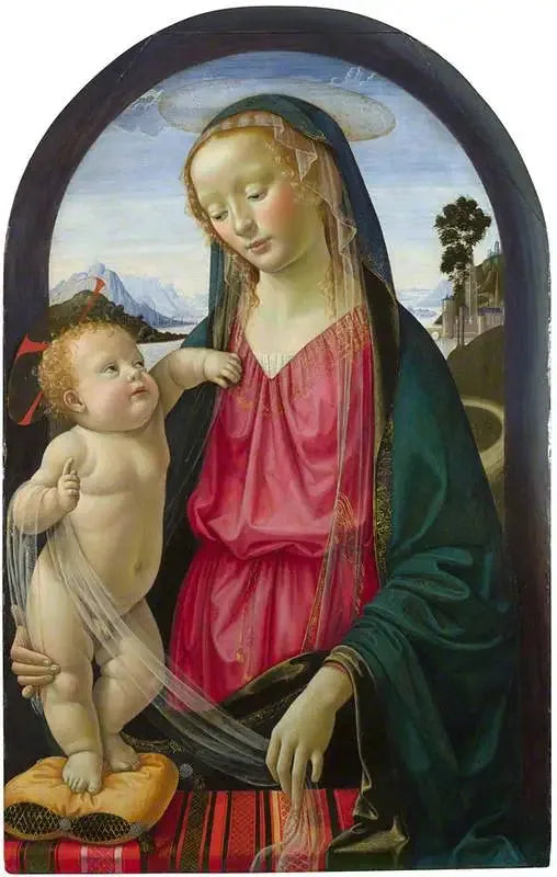 Vierge à l'Enfant - Domenico Ghirlandaio image 1 reproduction d’œuvre d’art à l’huile