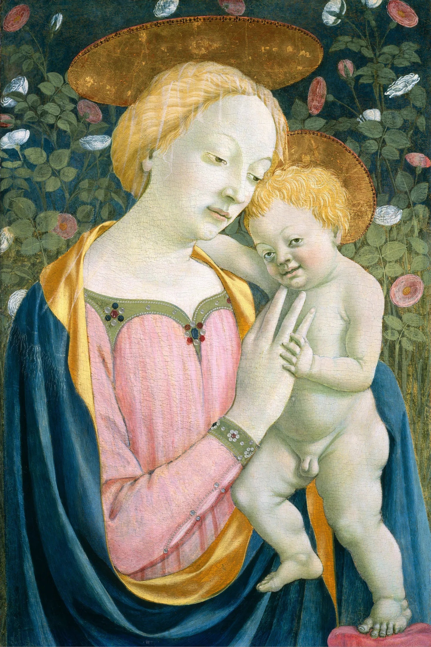 Vierge à l'Enfant - Domenico Veneziano image 1 copie peinte à la main à l’huile