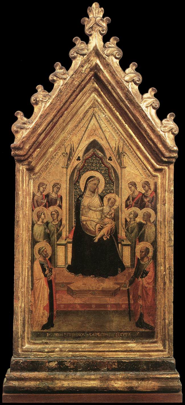Vierge à l’Enfant en majesté entourée d’anges et de saints - Bernardo Daddi - Alpha Reproduction